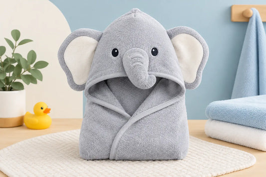 Elephant Hooded Towel for Cozier Bath Times