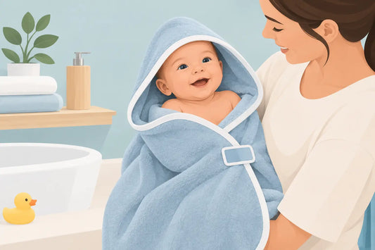 Oversized Towel for Newborn Bath That Stays Put