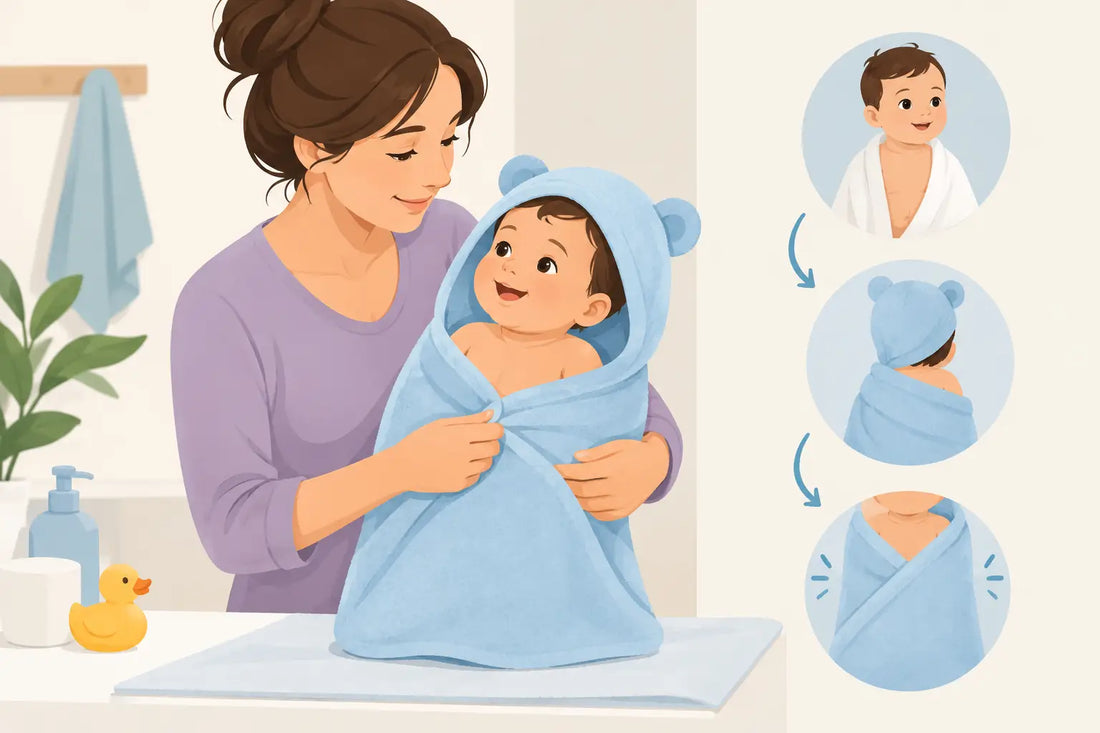 How to Wrap Baby Post-Bath Without Towel Slip